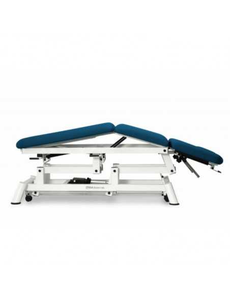Marquesa Elétrica para Osteopatia CE-2150-ARPC da Mobercas na posição de dobra central erguida Marquesa Elétrica para Osteopatia CE-2150-ARPC da Mobercas na posição de dobra central erguida