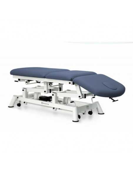 Marquesa Elétrica para Osteopatia CE-2130-AR da Mobercas em cinzento na posição de encosto ajuste negativo