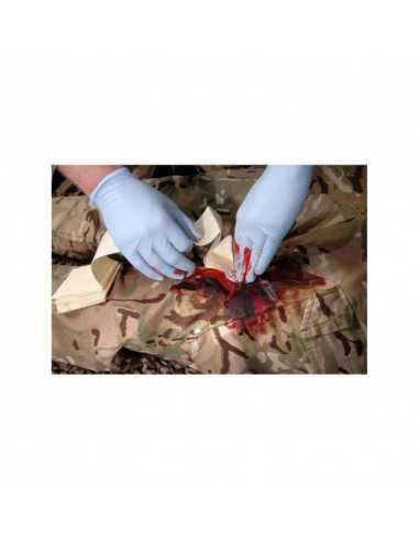 Aplicação de CELOX RAPID Ligadura Hemostática em militar