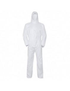 Fato de Proteção Impermeável com capuz branco