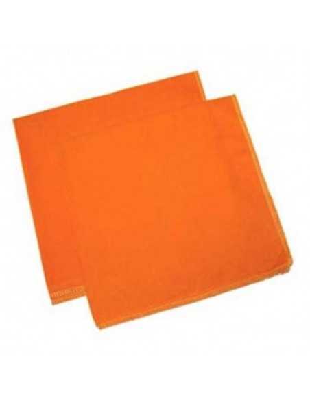 Pano Pó Flanela Laranja 50x50cm (12 unidades)