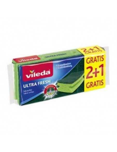 Esponja Salva Unhas Vileda Ultra Fresh 2+1Grátis
