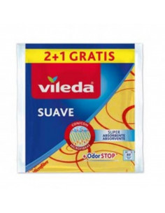 Pano Multiusos 35x40cm Suave Amarelo Vileda 2+1 Grátis