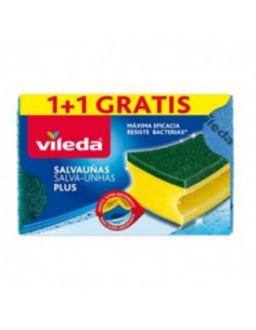 Esponja Salva Unhas Verde Antibactérias 1+1Grátis