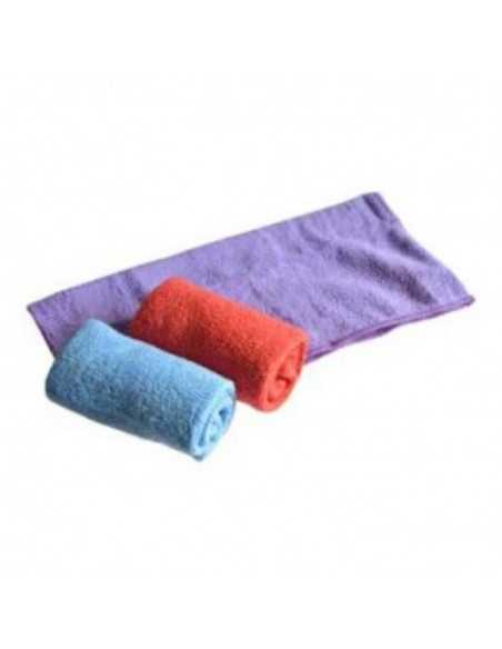 Pano Microfibras 32x32cm Roxo/ Azul/ Vermelho (3 unidades)