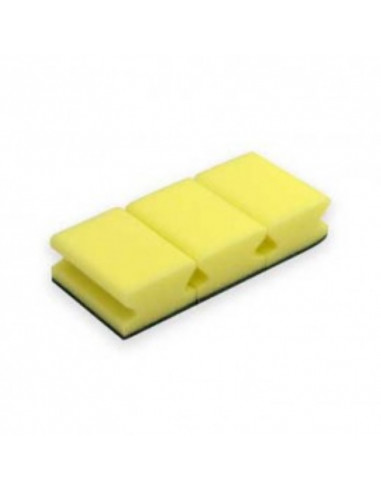 Esponja Salva Unhas (Block Service) Amarelo/ Verde (Pack 3 unidades)