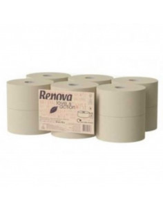 12 rolos Papel Higiénico Jumbo 90 metros renova