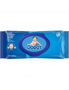 Embalagem Toalhitas Dodot Dermo vista do topo