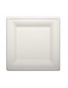 Pratos (26x26cm) Cana de Açúcar Natural Quadrados (50...