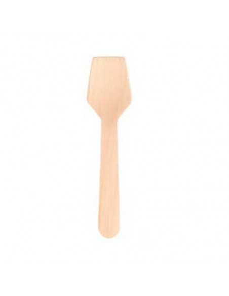 Colher Gelado Madeira 95mm (100 unidades)
