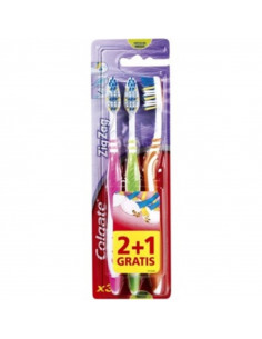Escova de Dentes COLGATE Zig Zag Media (2+1 unidade)