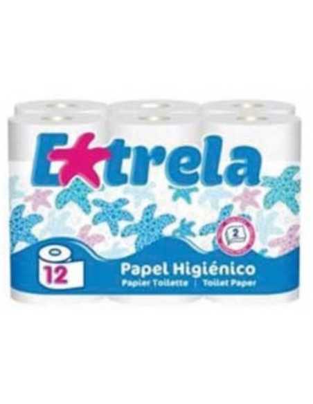 Papel Higiénico Doméstico estrela Amoos 12 rolos