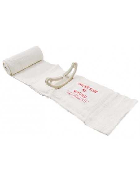 Ligadura Compressão de Emergência branca 10cm Ligadura Compressão de Emergência branca 10cm