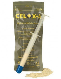 Embalagem e aplicador CELOX A Grânulos Hemostáticos