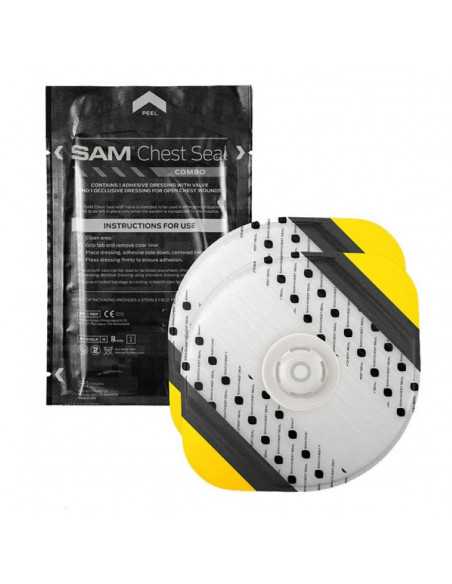 Embalagem SAM CHEST Curativos Oclusivos Feridas no Peito (Pack 2 uni)