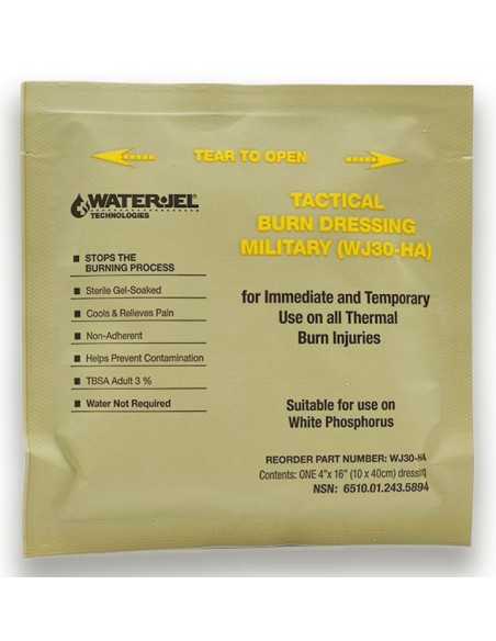 Frente embalagem WATERJEL Militar Curativo Gel de Água 10X40Cm