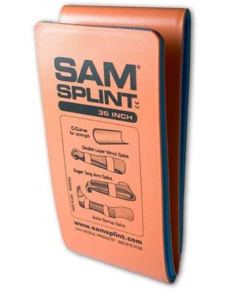 SAM SPLINT Tala Imobilização Moldável Laranja dobrada 1 unidade