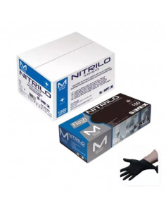 Caixa Luvas Nitrilo Pretas Santex GD23