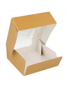 Caixa Cartão Kraft c/ Janela p/ Sushi (10x10x4cm) 50... 2