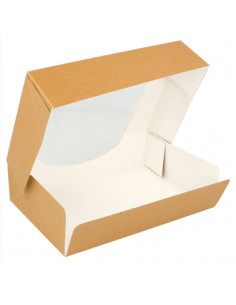 Caixa Cartão Kraft c/ Janela p/ Sushi (17,5x12x4,5cm) 50... 2