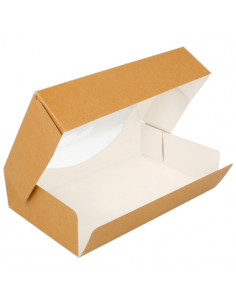 Caixa Cartão Kraft c/ Janela p/ Sushi (20x12x4,5cm) 50... 2