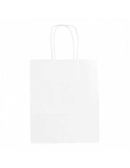 Saco Papel Branco 18x8x23cm c/ Asa (350 unidades)