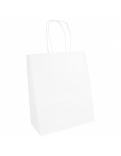 Saco Papel Branco 18x8x23cm c/ Asa (350 unidades)