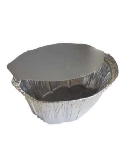 Embalagem de Alumínio 2400ml Oval c/ Tampa (100 unidades)