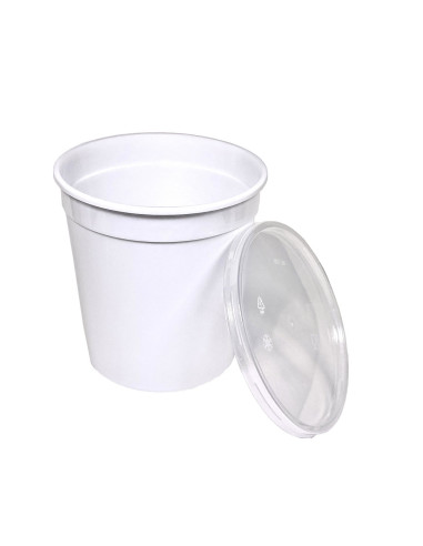 Caixa Alimentar para Sopa 1000ml em PP Plástico Redonda c/ Tampa (50 unidades)