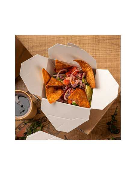 Caixa Cartolina Kraft 11,3x9x6,3cm para Menu 780ml (50 unidades)