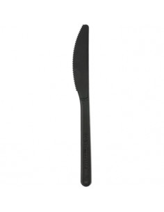 Facas C-PLA Reutilizáveis 18cm Preto (50 unidades)