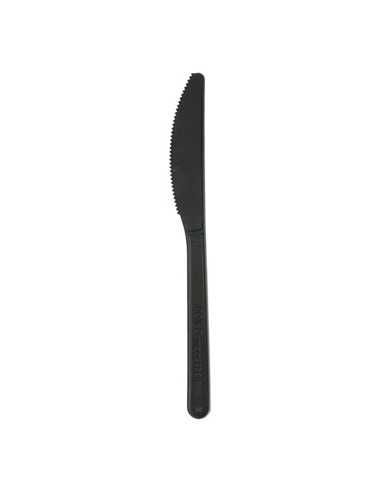 Facas C-PLA Reutilizáveis 18cm Preto (50 unidades)