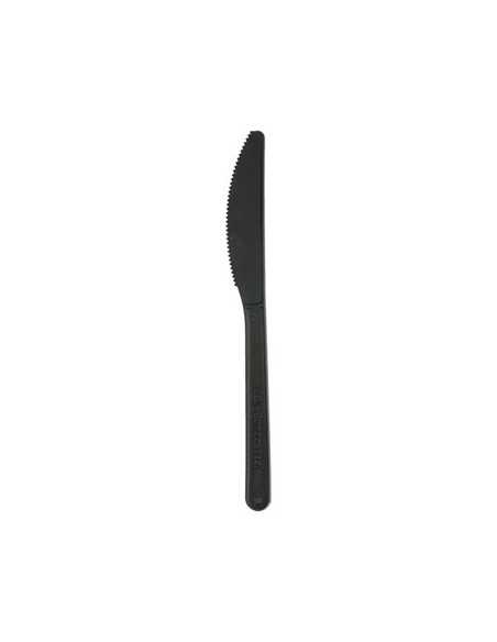 Facas C-PLA Reutilizáveis 18cm Preto (50 unidades)