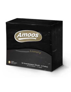 Guardanapos 40x40 2 Folhas Preto Amoos Luxury (50 unidades)