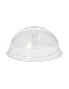 Tampa PET Redonda 9,5cm Transparente Cúpula S/ Orificio...