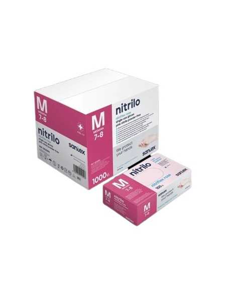 Caixa de Luvas de Nitrilo Rosa Santex GD20