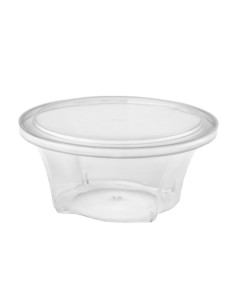 Taças 130ml Sobremesa Plástico PP c/ Tampa (100 unidades)