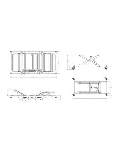desenho da Cama Elétrica Domus 6067 da JMS