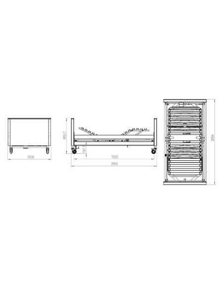 desenho da Cama Elétrica Stella 6099 da JMS desenho da Cama Elétrica Stella 6099 da JMS