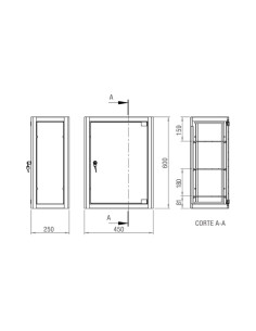 Armário Vitrine de Parede 1125 da JMS 2