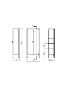 Armário para Instrumentos 2 Portas 1110 da JMS 2