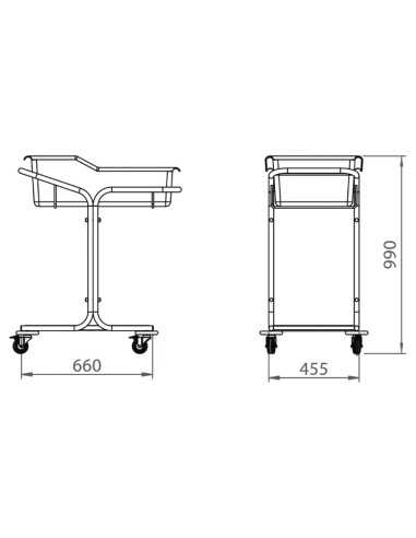 desenho do Berço Pediátrico Recém Nascidos 7101 da JMS