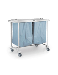 Carro Roupa Suja Duplo com Tampa 1540 da JMS