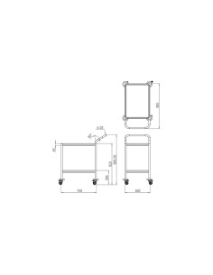 Carro para Curativos com 2 Bandejas 10.7110.A.3269 da JMS 2