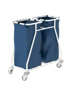 Carro Roupa Suja Duplo da Hcaresol sem tampa