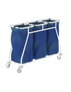 Carro Roupa Suja Triplo da Hcaresol sem tampa