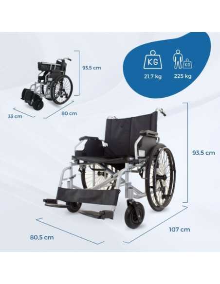 Cadeira de Rodas Bariátrica Plus 225 Assento de 60cm