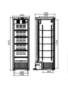 Frigorífico Farmácia MPRA450 DIN 13277 da medgree com porta opaca 2