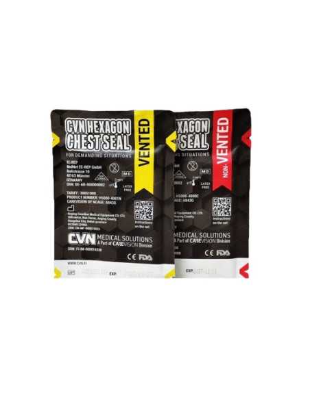 CVM Hexagon Curativo Torácico Ventilado e Oclusivo (Pack de 2 unidades)