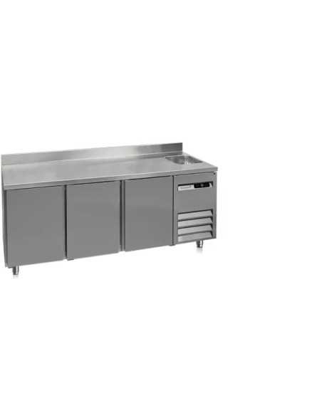 Bancada de Trabalho Refrigerada Com Pia RCS 2 PO ALC LM (2-4 Portas)